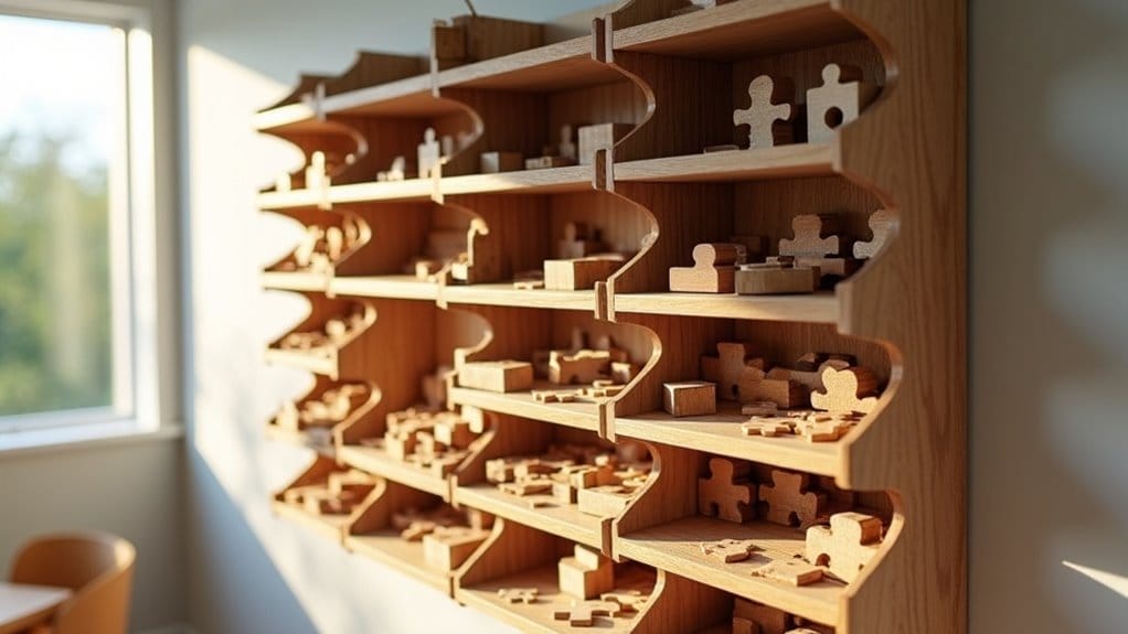 vertical storage for puzzles